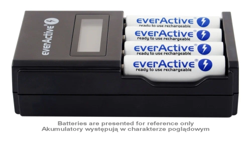 Ładowarka akumulatorów Ni-MH R6/AA, R03/AAA everActive NC-450 Black Edition