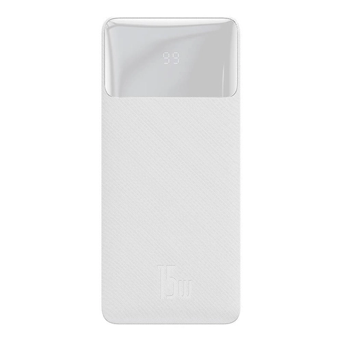 Baseus Bipow 20000mAh Powerbank, 2xUSB, USB-C, 15W (white)